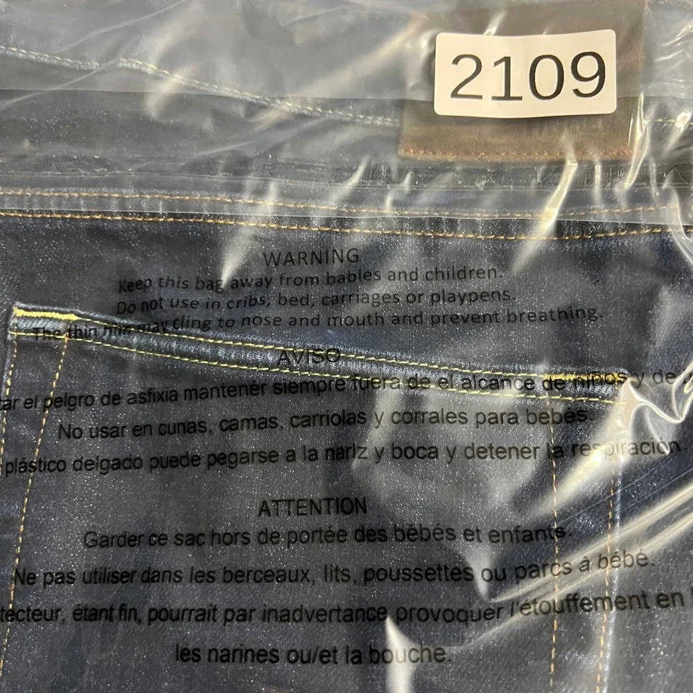 Selvedge Flint and Tinder Slim Fit Jeans Mens 38x29 Dark Wash Blue Denim 2109